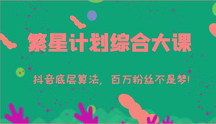 2024繁星计划综合大课：抖音底层算法，百万粉丝不是梦!(77节)-大熊网创
