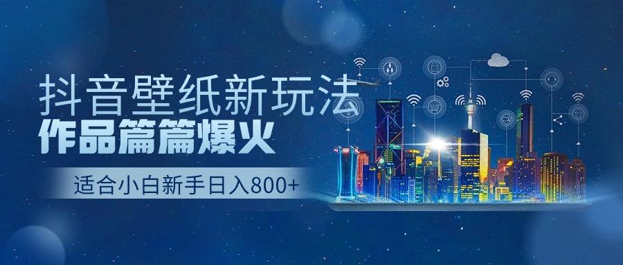 (9842期)抖音壁纸号新玩法，作品篇篇爆火，日收益500+-大熊网创