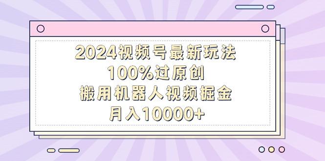 2024视频号最新玩法，100%过原创，搬用机器人视频掘金，月入10000+-大熊网创
