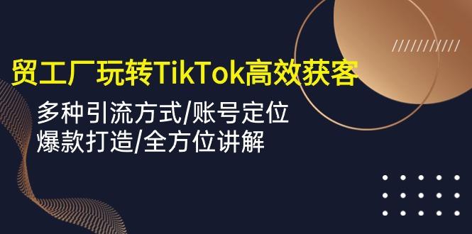 外贸工厂玩转TikTok高效获客，多种引流方式/账号定位/爆款打造/全方位讲解-大熊网创