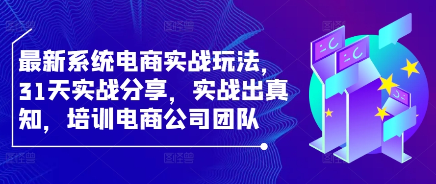 最新系统电商实战玩法，31天实战分享，实战出真知，培训电商公司团队-网创星球