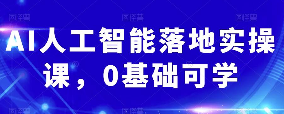 AI人工智能落地实操课，0基础可学-大熊网创