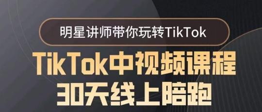 TikTok中视频课程30天线上陪跑，明星讲师带你玩转TikTok-大熊网创