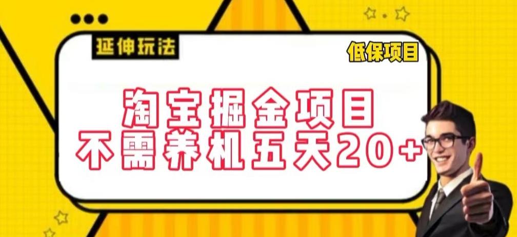 淘宝掘金项目，不需养机，五天20+，每天只需要花三四个小时【揭秘】-大熊网创