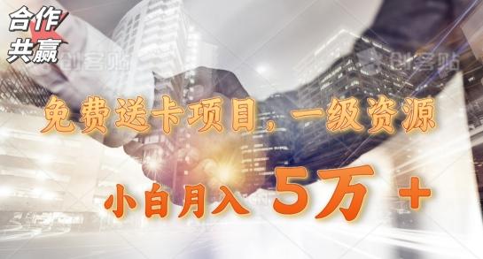 免费送卡项目，一级资源，小白月入5万+-网创星球
