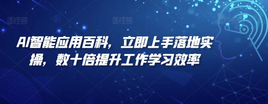 AI智能应用百科，​立即上手落地实操，数十倍提升工作学习效率-大熊网创