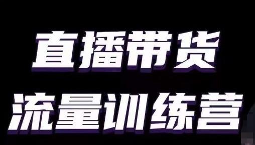 直播带货流量训练营，小白主播必学直播课-大熊网创