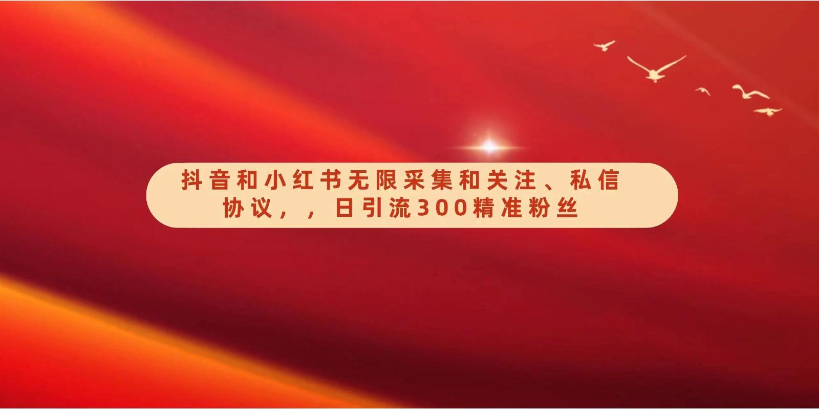 抖音和小红书无限采集和关注、私信协议，日引流300精准粉-大熊网创