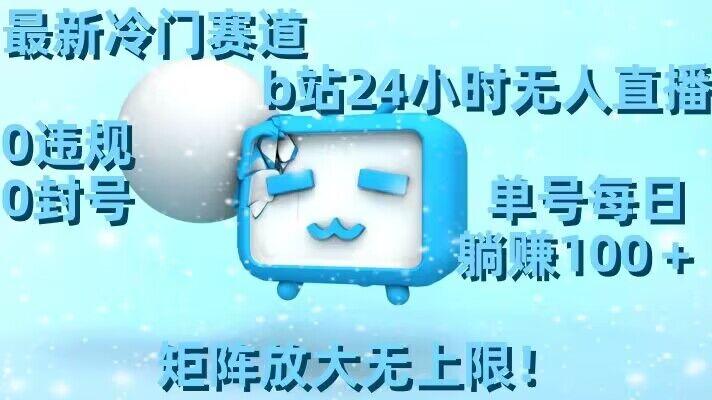 最新冷门赛道，b站24小时无人直播，0违规0封号，单号每日躺赚100＋，矩阵放大无上限【揭秘】-大熊网创