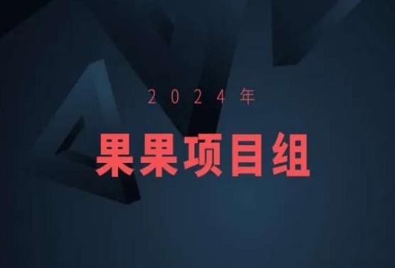 2024年果果项目组项目合集-果果最新项目-大熊网创