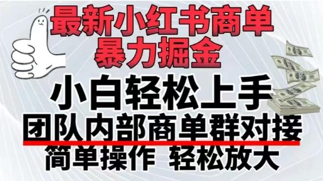 最新小红书商单，暴力掘金，单月稳定变现3W+-大熊网创