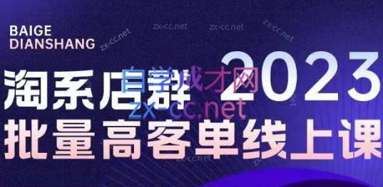 白戈电商·23年淘系批量高客单+24年全域电商矩阵-大熊网创