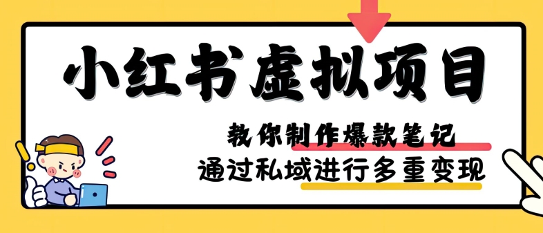 小红书虚拟项目实战，爆款笔记制作，矩阵放大玩法分享-大熊网创