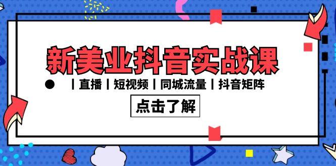 新美业抖音实战课丨直播丨短视频丨同城流量丨抖音矩阵(30节课)-大熊网创