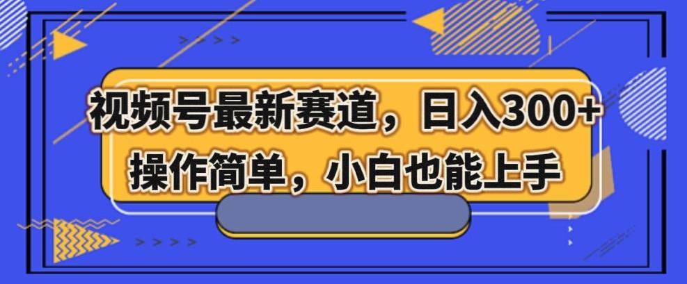 视频号最新赛道，日入300+，新手小白轻松掌握-大熊网创