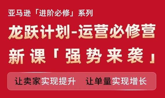 亚马逊进阶必修系列，龙跃计划-运营必修营新课，让卖家实现提升 让单量实现增长-大熊网创
