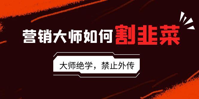 营销大师如何割韭菜：流量大师/讲故事大师/话术大师/卖货大师/成交大师/…-大熊网创