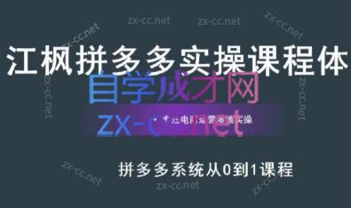 江枫老师·拼多多实操课程-网创星球