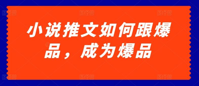 小说推文如何跟爆品，成为爆品【揭秘】-大熊网创