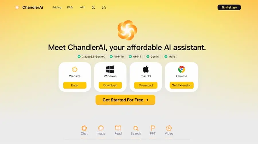 ChandlerAi｜综合性人工智能助手平台 提供多种AI服务-大熊网创