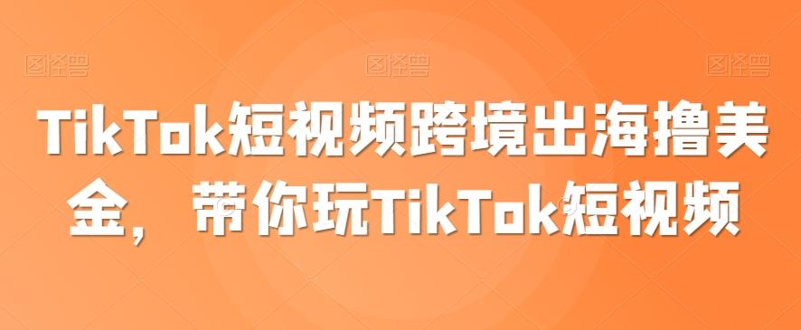 TikTok短视频跨境出海撸美金，带你玩TikTok短视频-网创星球