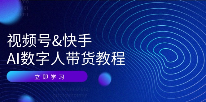 视频号快手AI数字人带货教程：认知、技术、运营、拓展与资源变现-网创星球