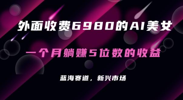 外面收费6980的AI美女项目！每月躺赚5位数收益(教程+素材+工具)【揭秘】-大熊网创