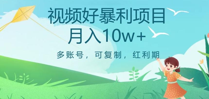 视频号暴利项目，多账号，可复制，红利期，月入10w+【揭秘】-大熊网创