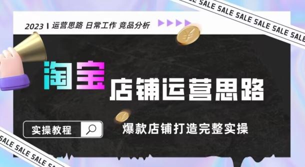 2023淘宝店铺运营全攻略：竞品分析，打造爆款店铺完整实操（附运营思维素材）-大熊网创