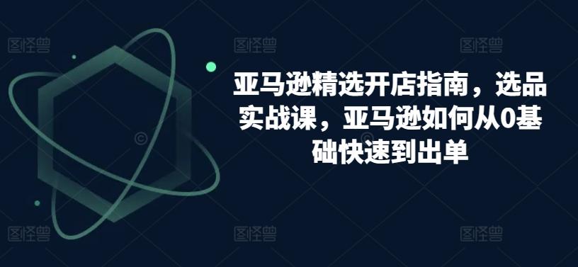 亚马逊精选开店指南，选品实战课，亚马逊如何从0基础快速到出单-大熊网创