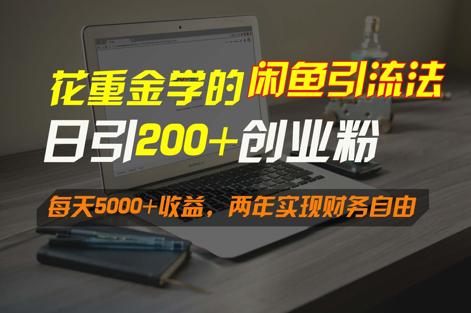花重金学的闲鱼引流法，日引流300+创业粉，每天5000+收益，两年实现财务自由-大熊网创