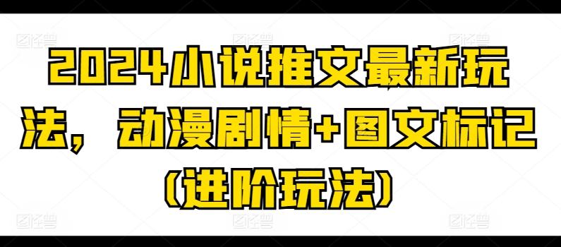 2024小说推文最新玩法，动漫剧情+图文标记(进阶玩法)-大熊网创
