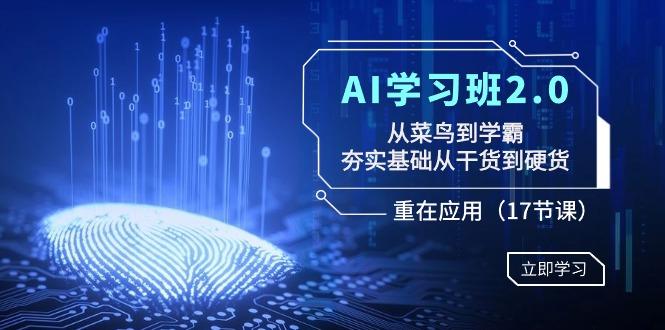 AI学习班2.0：从菜鸟到学霸，夯实基础从干货到硬货，重在应用(17节课)-大熊网创
