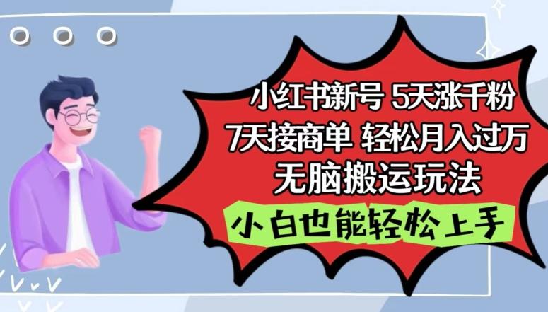 小红书影视泥巴追剧5天涨千粉，7天接商单，轻松月入过万，无脑搬运玩法【揭秘】-大熊网创
