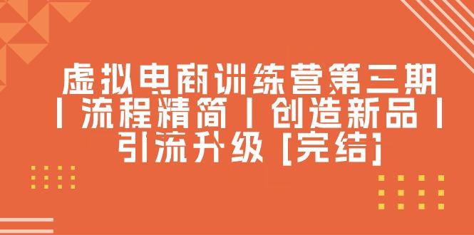 虚拟电商训练营第三期丨流程精简丨创造新品丨引流升级 [完结]-大熊网创