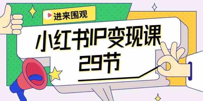 小红书IP变现课：开店/定位/IP变现/直播带货/爆款打造/涨价秘诀/等等/29节-大熊网创