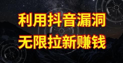 利用抖音链接漏洞，无限拉新赚钱【漏洞原理+操作流程】【揭秘】-大熊网创
