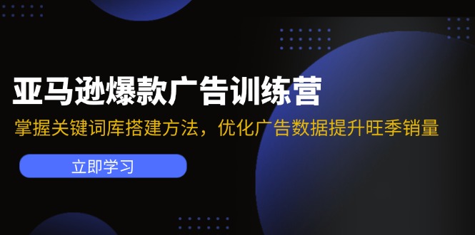 亚马逊爆款广告训练营：掌握关键词库搭建方法，优化广告数据提升旺季销量-大熊网创
