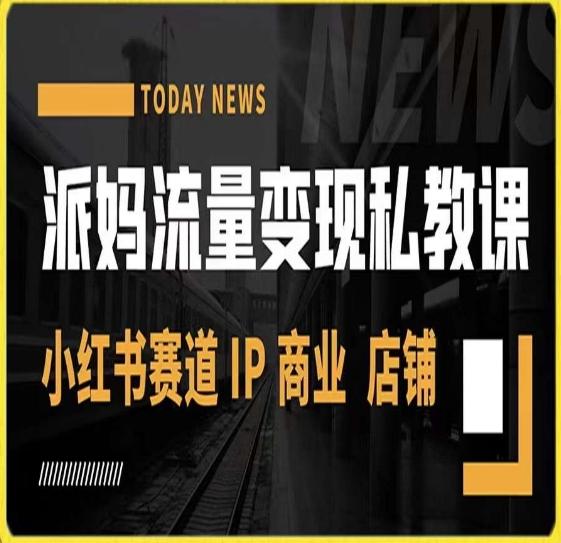 派妈流量变现私教课，小红书赛道IP  商业  店铺 -大熊网创