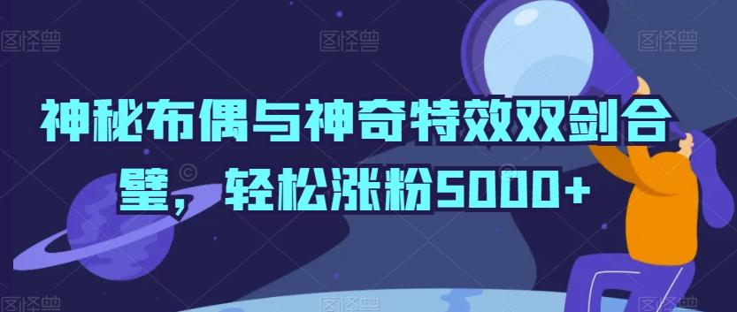 神秘布偶与神奇特效双剑合璧，轻松涨粉5000+【揭秘】-大熊网创