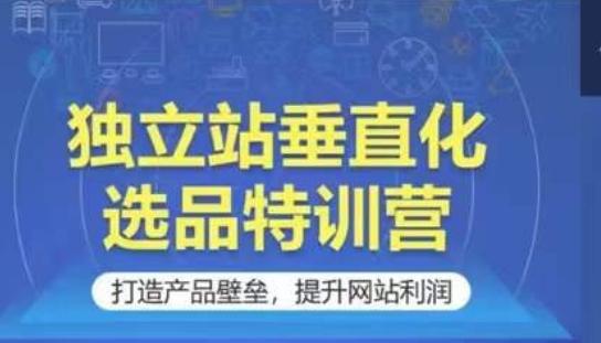 独立站垂直化选品特训营，打造产品壁垒，提升网站利润-大熊网创