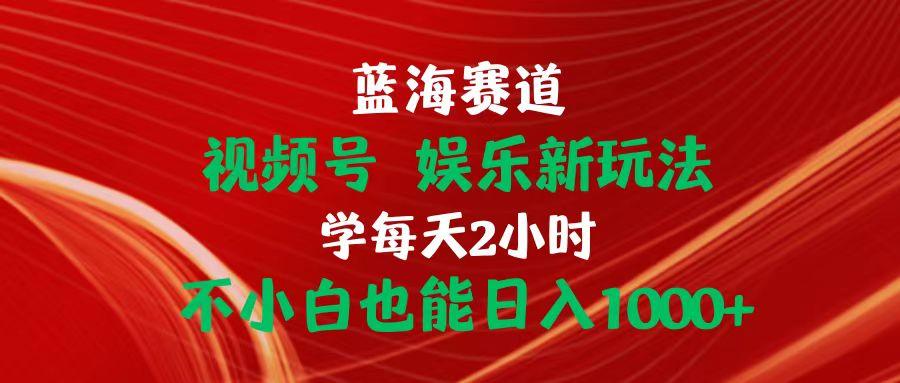 蓝海赛道视频号 娱乐新玩法每天2小时小白也能日入1000+-大熊网创
