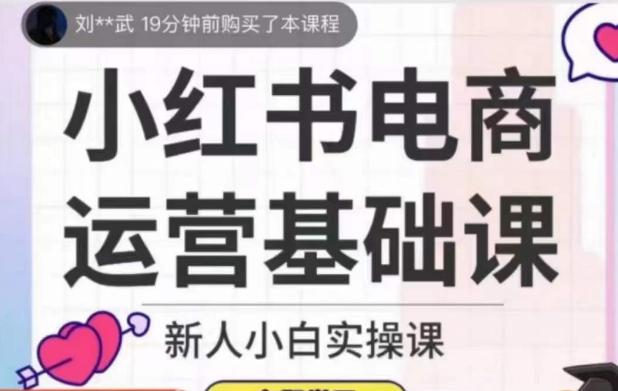 小红书电商运营基础课，新人小白实操课-大熊网创