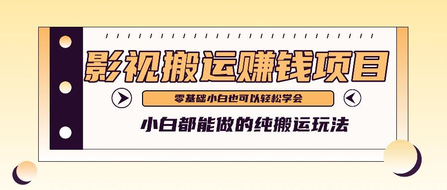 手把手教你操作影视搬运项目，小白都能做零基础也能赚钱-大熊网创