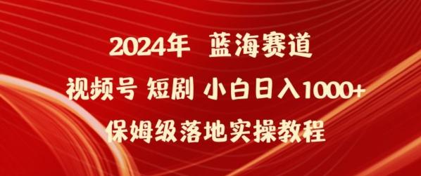 2024年视频号短剧新玩法小白日入1000+保姆级落地实操教程【揭秘】-大熊网创