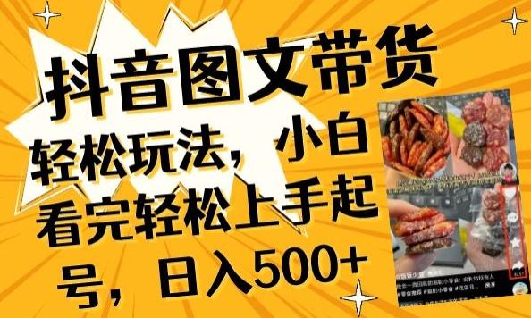 抖音图文带货已过时?那你不如仔细看看这个，小白看完轻松上手起号，日入500+不是梦【揭秘】-大熊网创