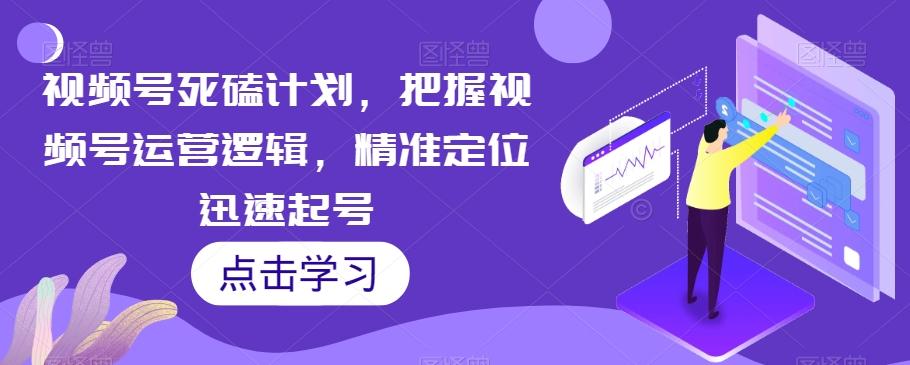 视频号死磕计划，把握视频号运营逻辑，精准定位迅速起号-大熊网创