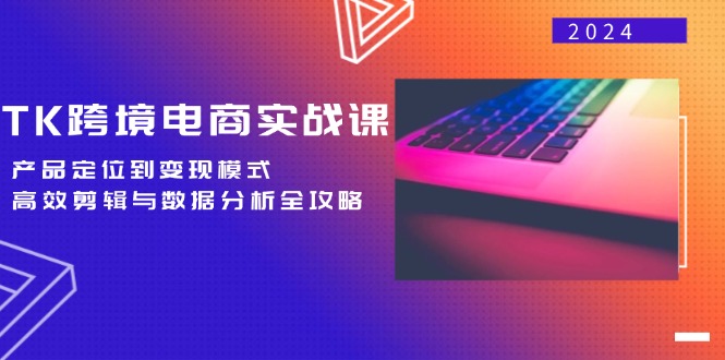 TK跨境电商实战课：产品定位到变现模式，高效剪辑与数据分析全攻略-大熊网创