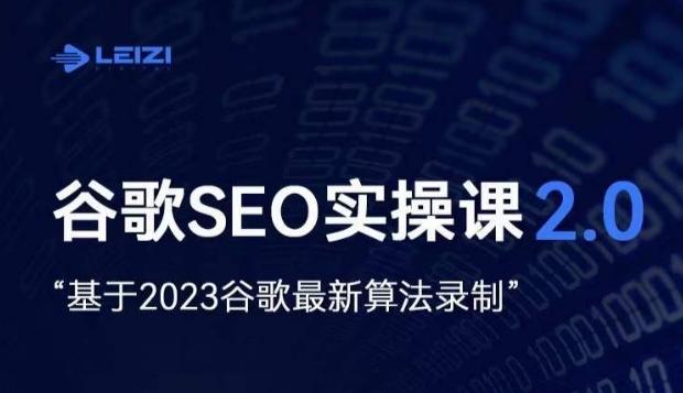 雷子·谷歌SEO 2.0实战课，独立站询盘自由必备，基于2023谷歌最新算法录制-大熊网创