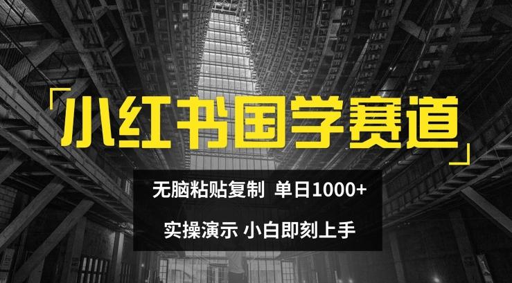 小红书国学赛道，无脑粘贴复制，单日1K，实操演示，小白即刻上手【揭秘】-大熊网创